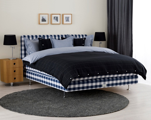 Hastens Continental Blue Check